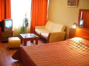 2 person business studio with city view, king bed, an extra bed, private facilities (shower), and breakfast